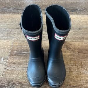 Kids Hunter Classic Black Waterproof Boots Size 13